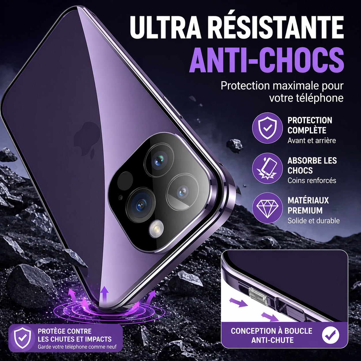 Protection complète 360° pour téléphone premium