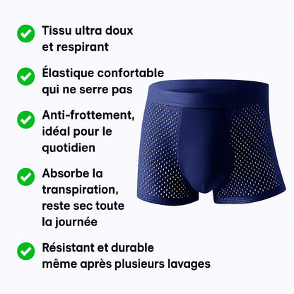Kit de Boxers Homme en Fibre de Bambou – Ultra Confort & Respirant+2 offerts