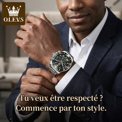 Montre Homme Luxe Chronographe – Élégance & Puissance au Poignet