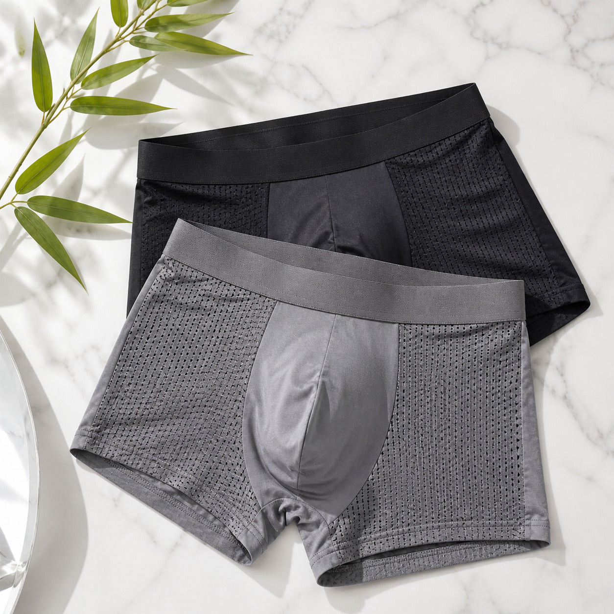 Boxer Bambou Anti-Transpiration — Frais Toute la Journée | Pack 4+2 Offerts
