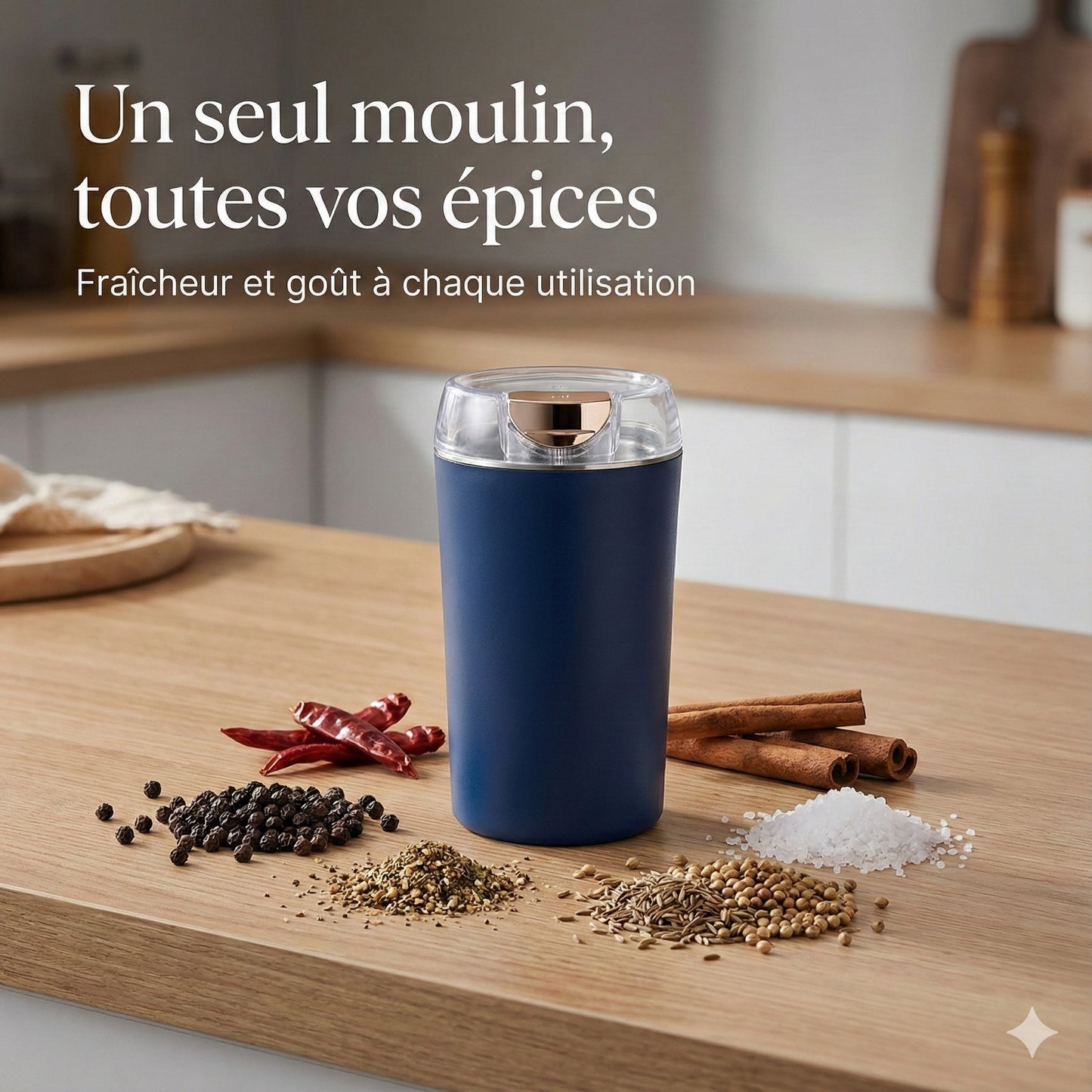 Mixeur Multifonction en Acier Inoxydable -Le Moulin Électrique Ultra-Rapide