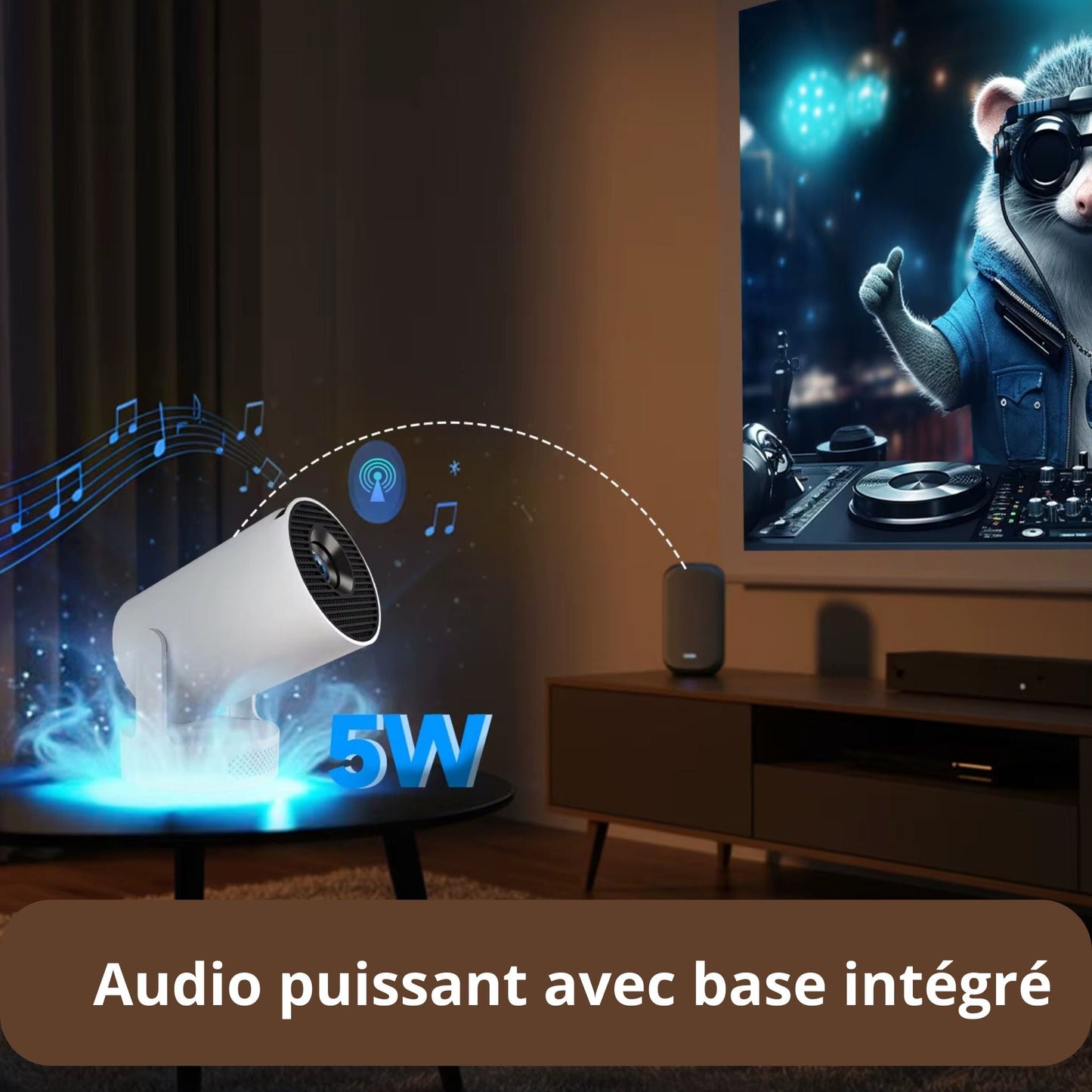 Mini Projecteur Y300 – Cinéma HD Portable( Haute Définition) - Nimba/Market