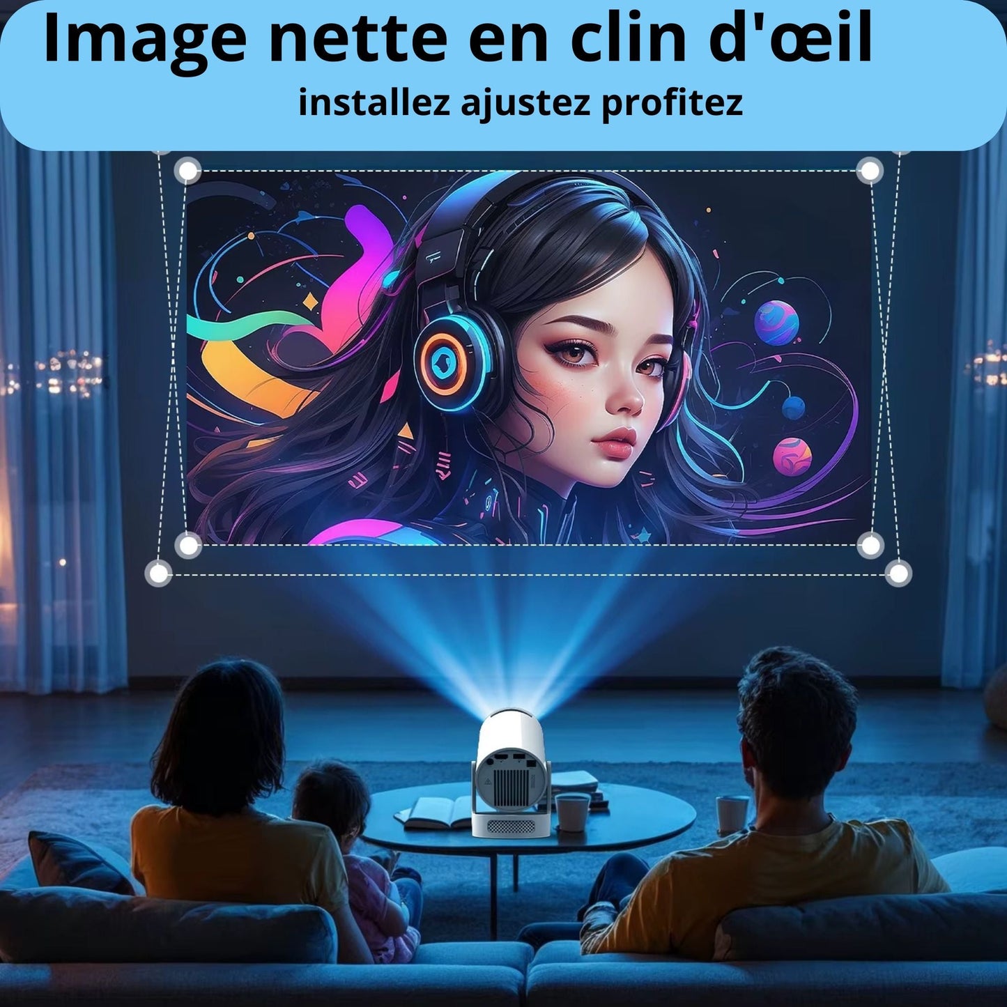 Mini Projecteur Y300 – Cinéma HD Portable( Haute Définition) - Nimba/Market