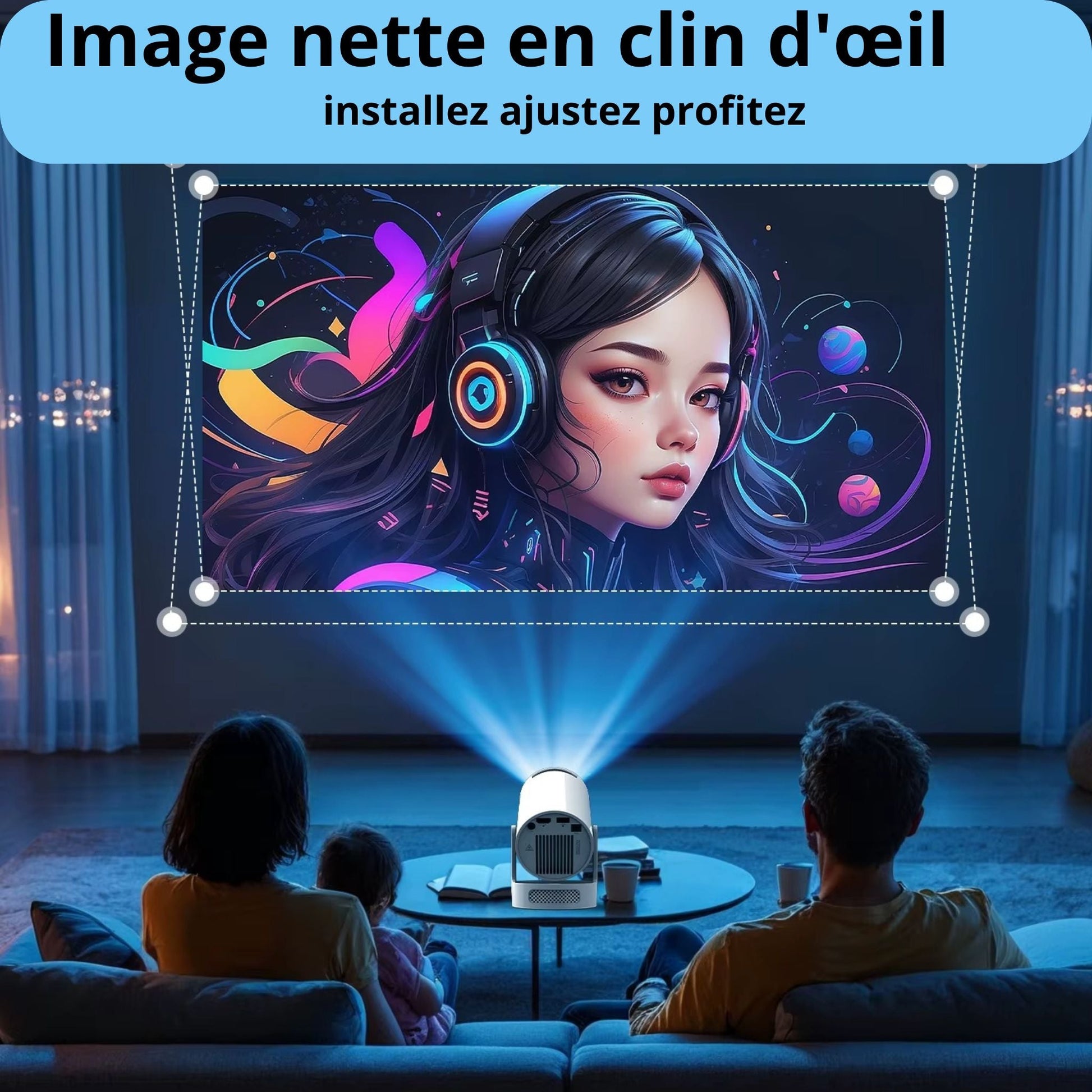 Mini Projecteur Y300 – Cinéma HD Portable( Haute Définition) - Nimba/Market