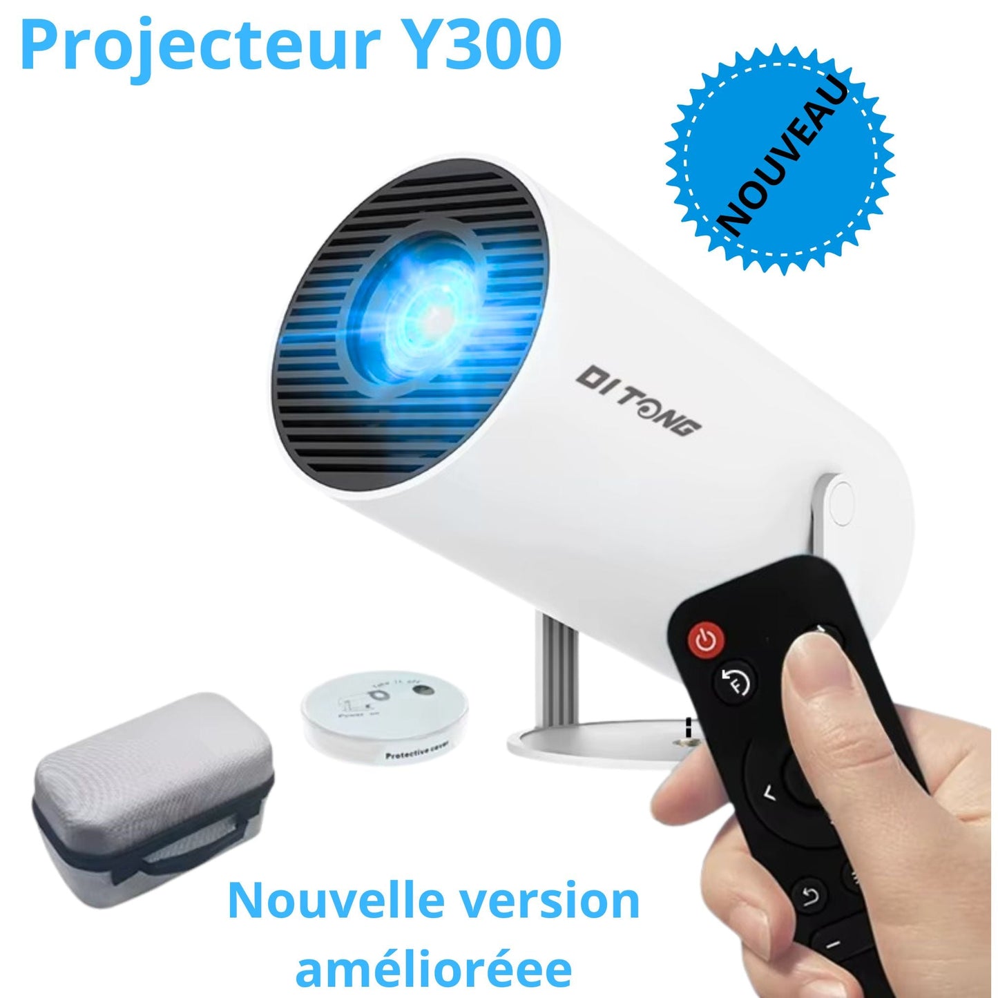 Mini Projecteur Y300 – Cinéma HD Portable( Haute Définition) - Nimba/Market